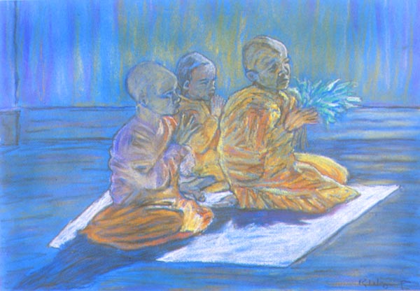 Young Monks Praying