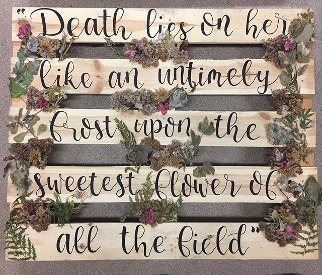 alevel artdesign exam final piece part 2saying goodbyes- acrylic paint on wooden pallet using real f