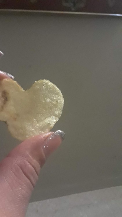 I see hearts everywhere- potatoe chip heart