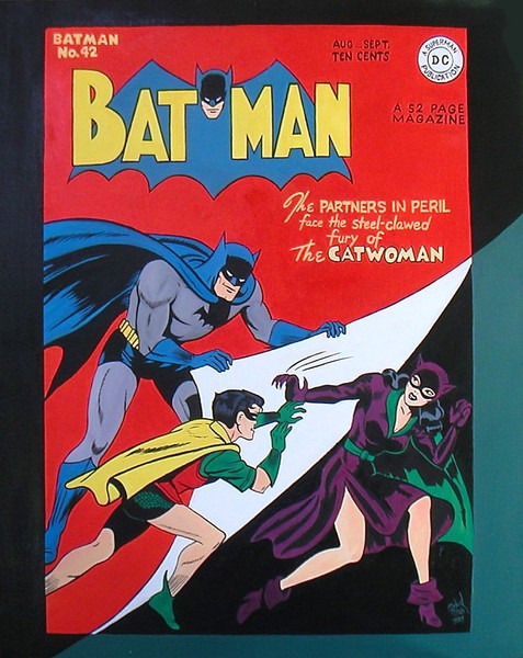 Golden Age Batman Cover 42 in oil