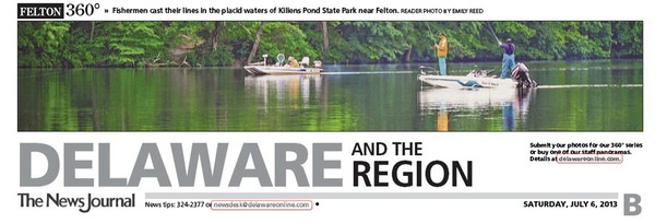 115th News Journal Panorama-Fishing at Killens Pon