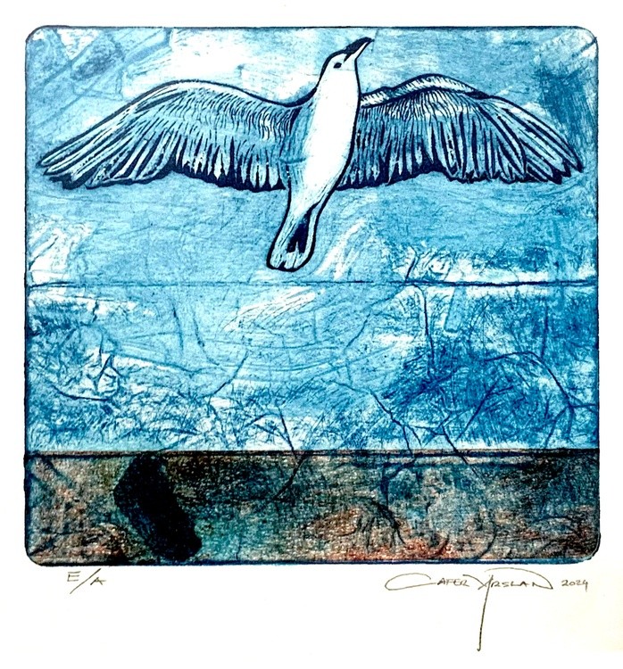 Seagull in the storm