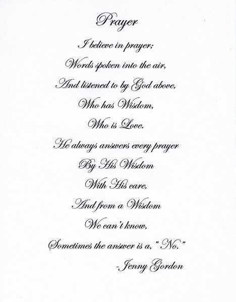 PRAYER,   Poem