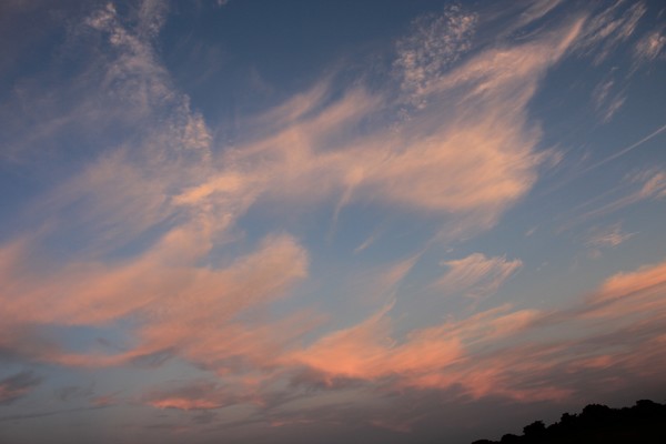 Sunset-lit sky