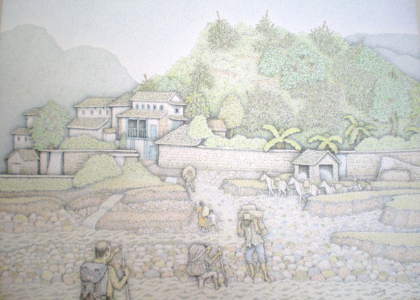 River crossing in Nepal