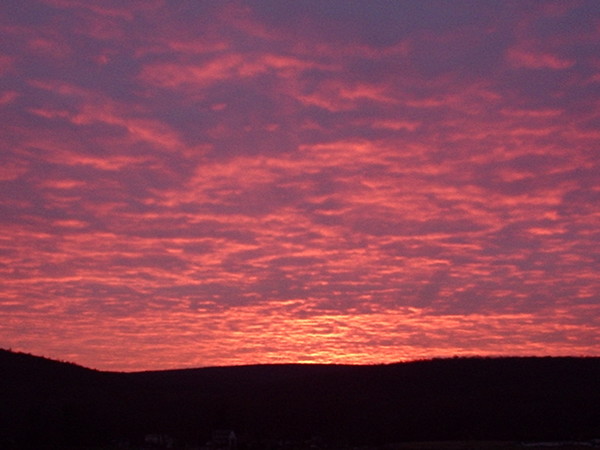 Sunset over the hills