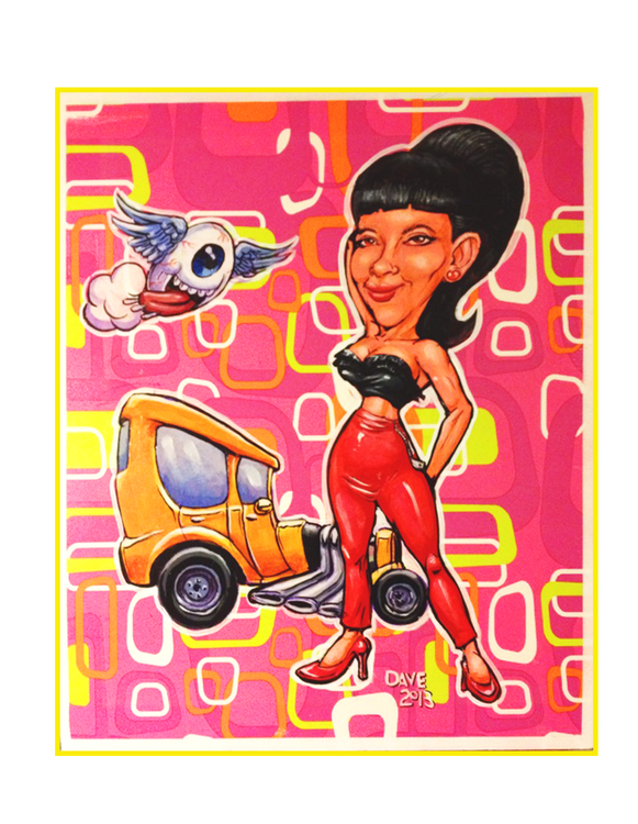 Old School Hot Rod Pin Up