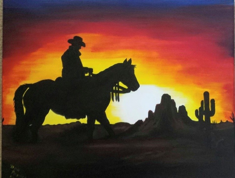 Another sunset painting just finished by donald penwell | ArtWanted.com