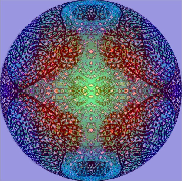 Sixties Mandala blue