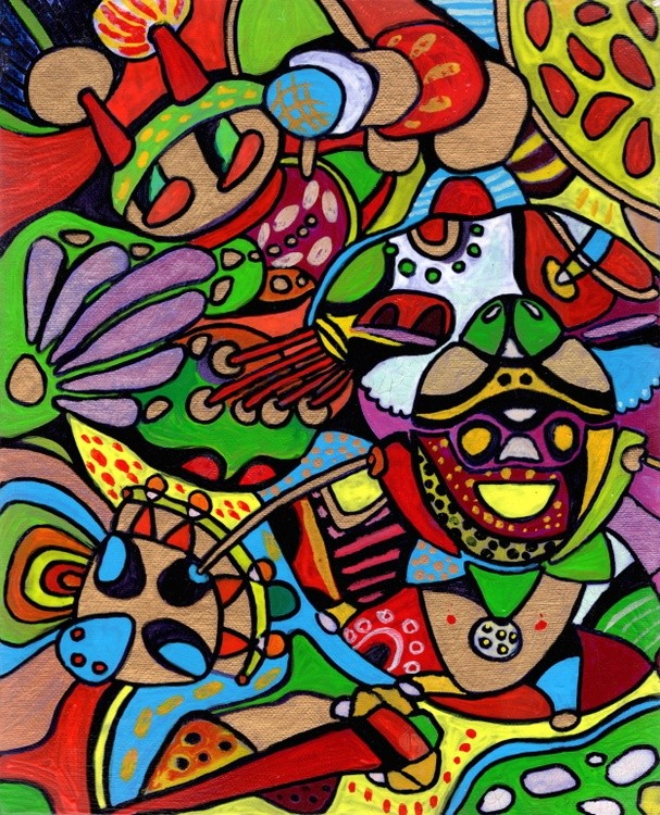 Colorful abstract art by Veera Zukova