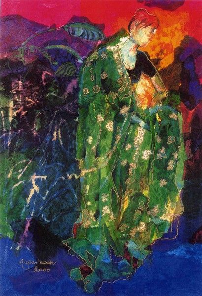 Girl in a green sari