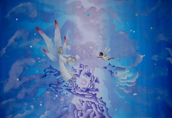 An angel and a fairy - with a pearl