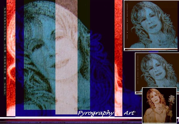 Pyrography and Digital Portrait