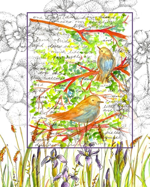 Bird Nature Journal Collage