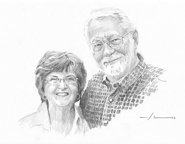 couple pencil drawing