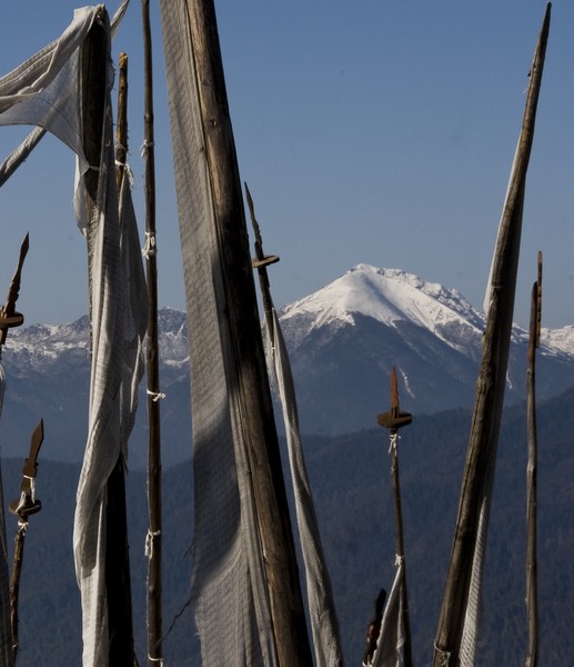 Prayer Flags on Mountain Top