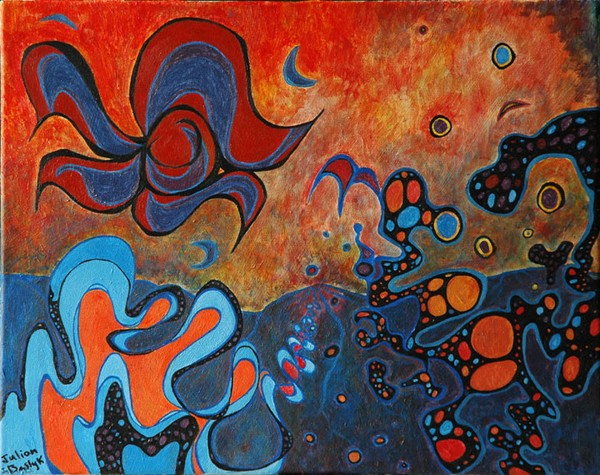 Untitled- complimentaries, curved forms, landscape
