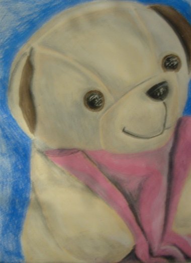 Teddy Bear (in Oil Pastel)