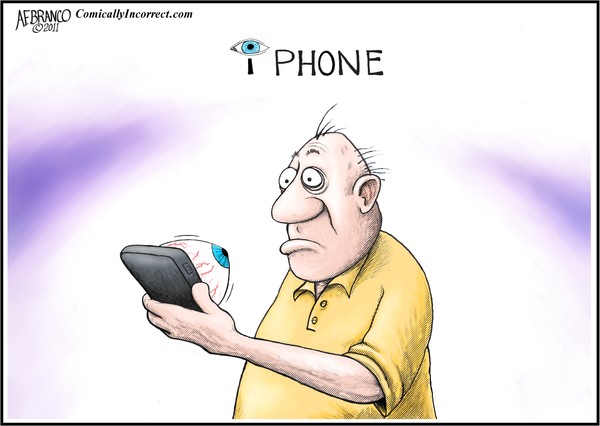 i Phone Watching (cartoon)