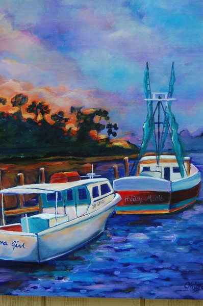 Girls at the Dock...SOLD