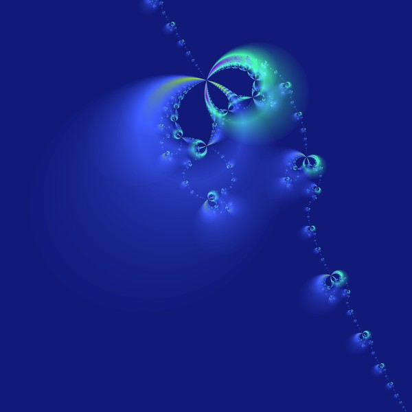 floating in blue