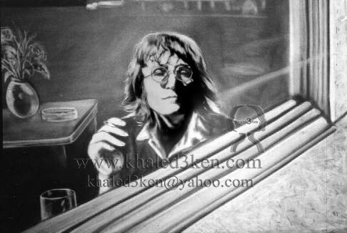 DRAWING PORTRAIT JOHN LENNON AND BEATLES LIFE STORY AND MARK DAVID CHAPMAN KHALED3KEN (30)
