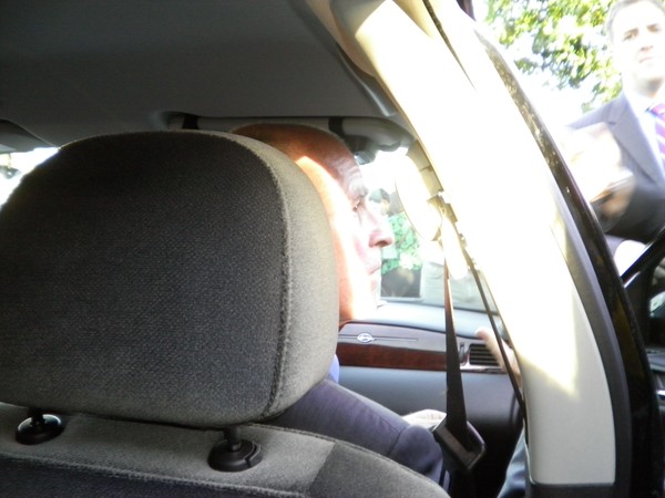 GOV. JERRY BROWN IN CAR