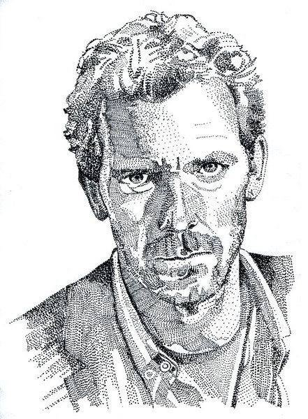 Portrait of Hugh Laurie as Dr.House