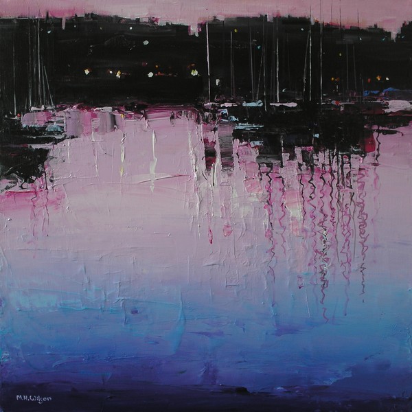 Magenta Harbor Sunset