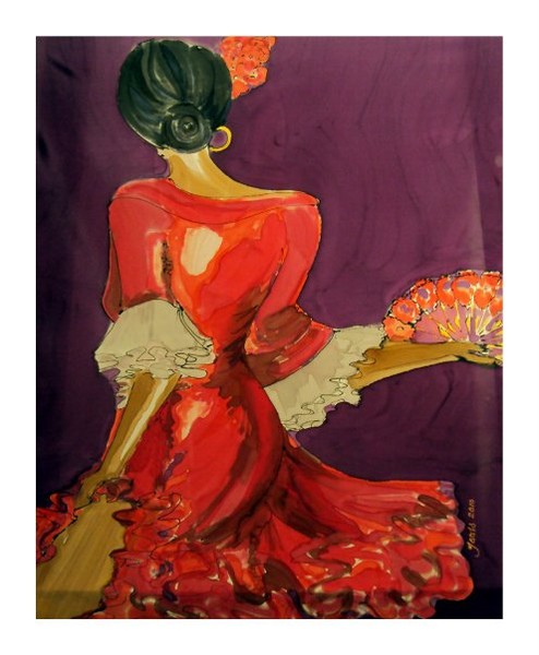 flamenca with fan