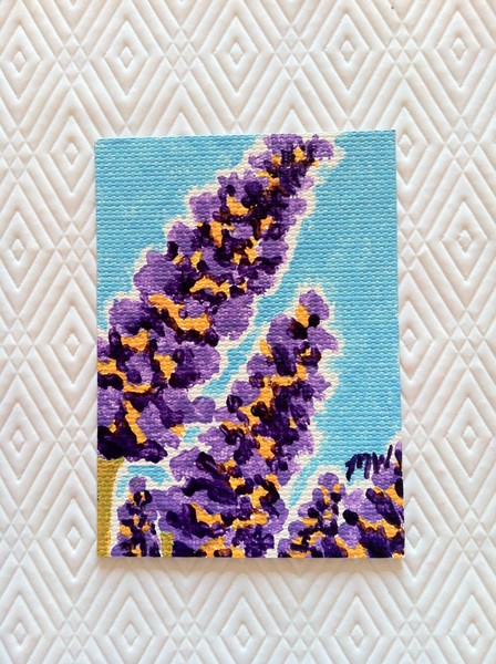 ACEO original Wild Lupines