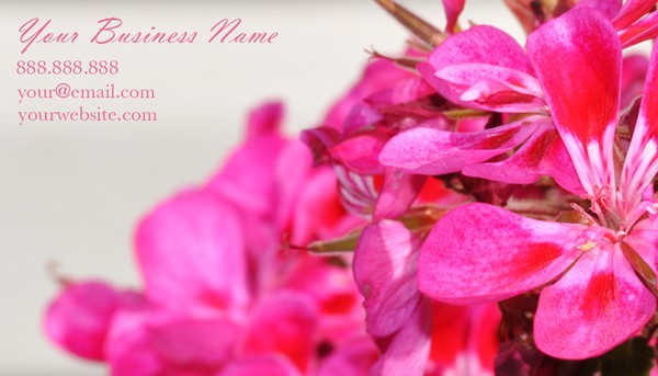 Premade Business Card Design, Pink Floral Desire