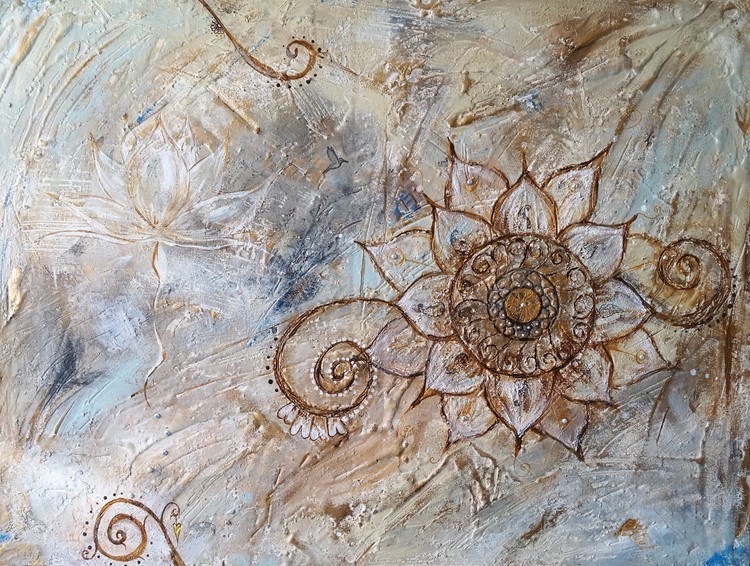 Peace Large Acrylic abstract canvas