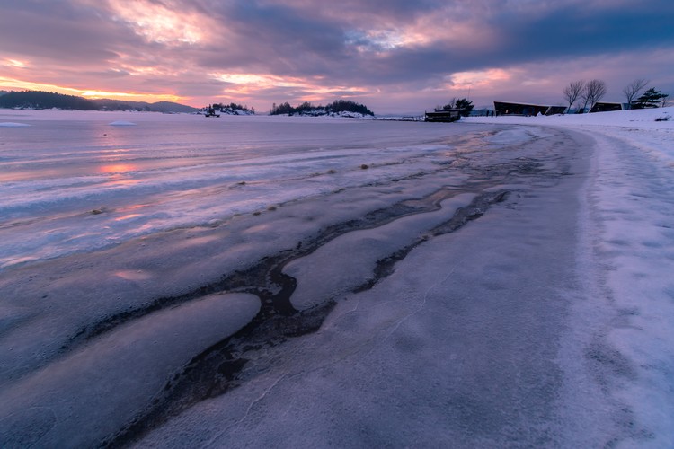 Frozen sea looks beautiful