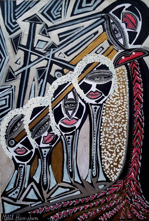Artist Israel autentic artist paintings and drawings Mirit Ben-Nun