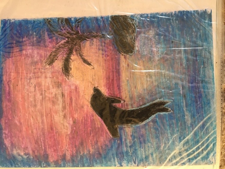 Oil pastel background