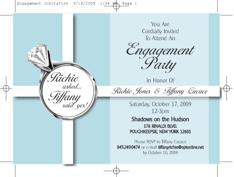 Tiffany's Engagement Invite