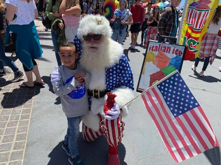santa with children