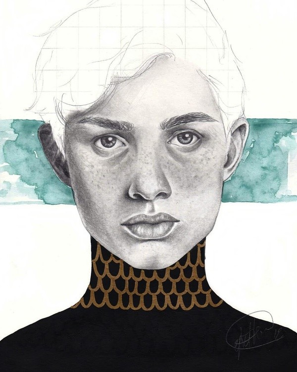 My mum thinks this one looks sassy   The gold around their neck is metallicartworkwatercolourpaintin