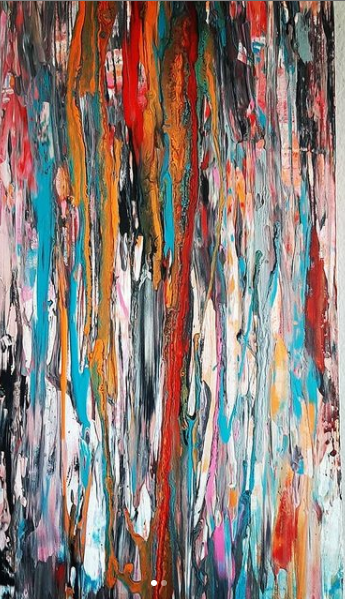 abstract drippy painting