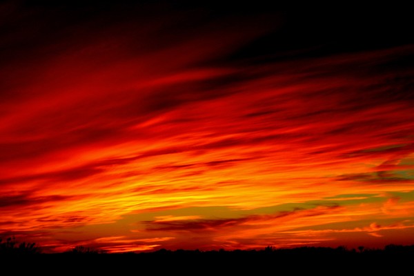 cool sunset, clouds