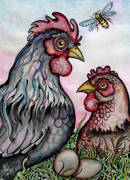 Rooster Sunset