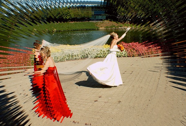 Bride in Flight