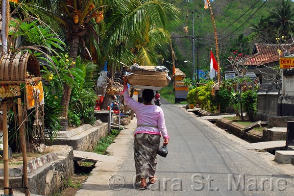 Woman with Basket in Jungutbatu