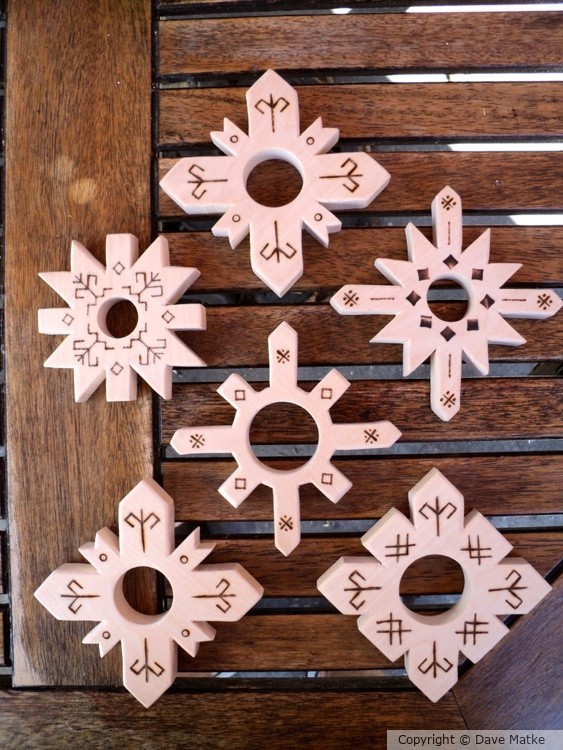 wooden ornaments