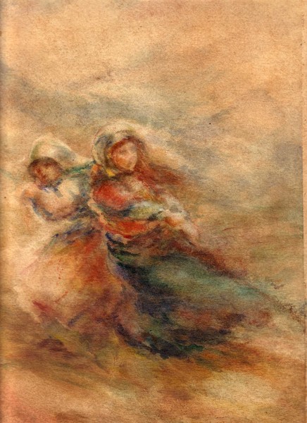 Peasant Girls in the Storm