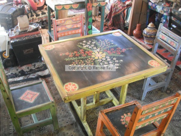 Mexican Style Folk Art Table and Chair Set