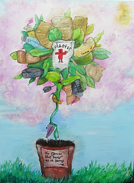 The flower that thorns as it heals