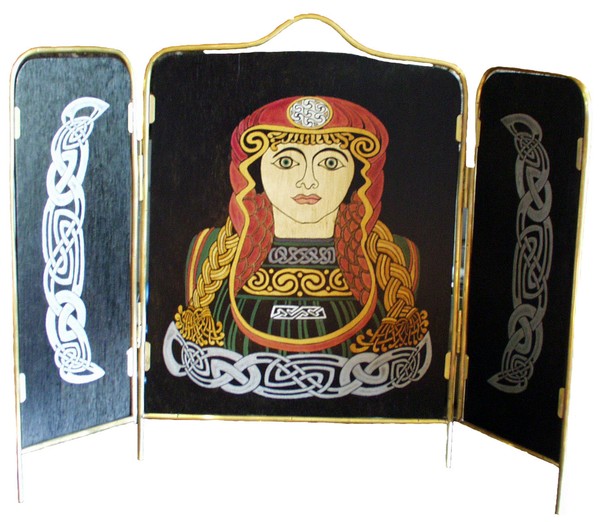Cetic Madonna Fire Screen