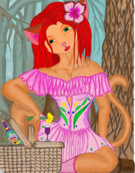 April's picnic colored